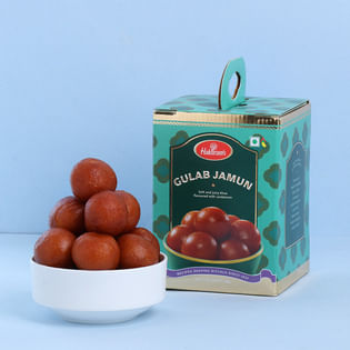 Elegant Designer Rakhi With Haldirams Gulab Jamun