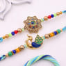 Beaded Peacock Designer Rakhi Duo-Aus