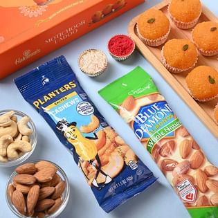 Almonds Cashews N Motichoor Ladoos