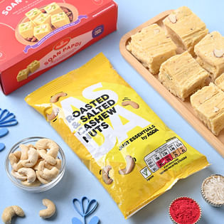 Send Rakhi to London with Soan Papdis N Cashews