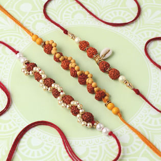 Beaded Rudraksha Rakhi