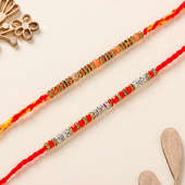 Beaded Stone Rakhi Set Of 2