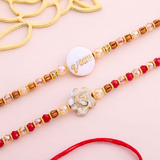 Beaded Veera Rakhi Duo