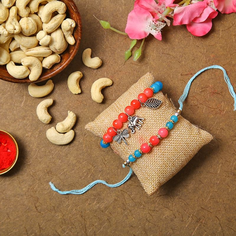 Beads Cashew Rakhi Combo