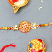 Beads Crystal Rakhi - One Designer Rakhi and Complimentary Roli Chawal