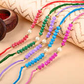 Beads Of Color Rakhi Set - Pearl Rakhi
