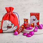 Choco Treats N Card Bear Bag 