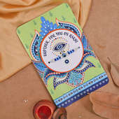 Beatific Greeting Rakhi - One Designer Rakhi With Greeting Card
