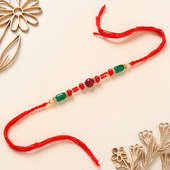 Beautiful Beaded Rakhi With Soan Papdi