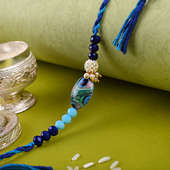 Beautiful Blue Rakhi - One Designer Rakhi