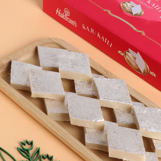 Beautiful Mauli Rakhi with Haldiram Kaju Katli