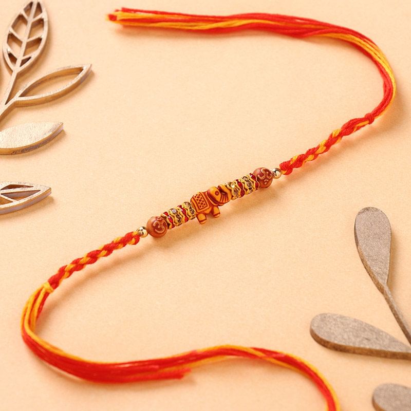 Beautiful Mauli Rakhi with Haldiram Kaju Katli