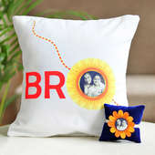 Buy Beautiful Rakhi & Bro Cushion Combo Online