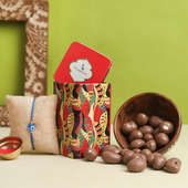 Beautiful Rakhi & Chocolates Combo