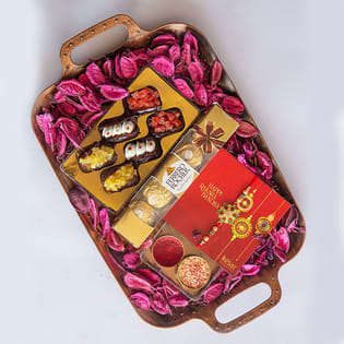 Beautiful Rakhis With Chocolates N Almond Dates