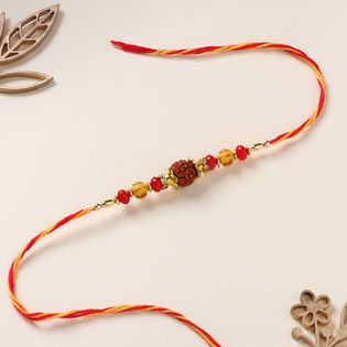 Beautiful Rudraksha Mauli Rakhi
