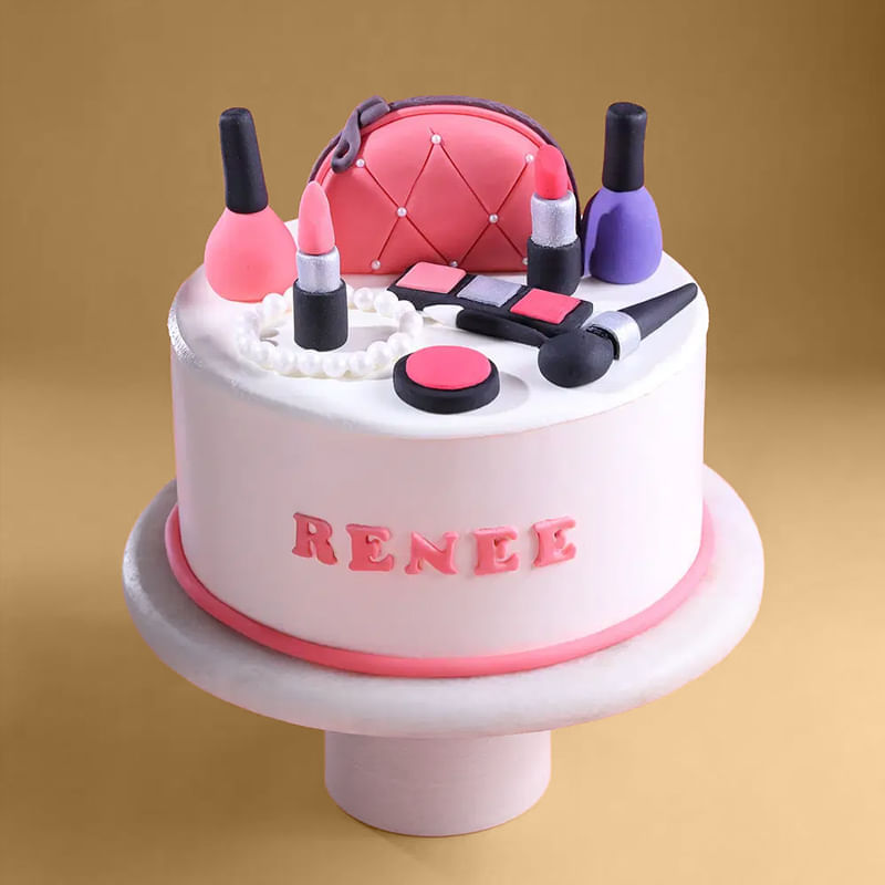 Beauty Lover Makeup Theme Cake