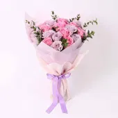 Blush And Lilac Roses Bouquet
