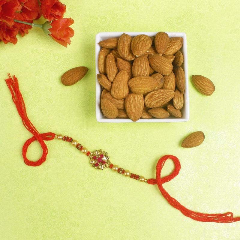 Bedazzled Rakhi N Almonds Combo-UK