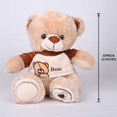 Beige Bear Plush Toy - Valentines Day Soft Toys Gift