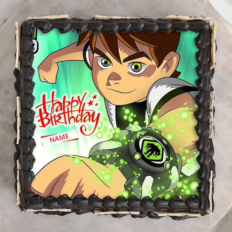 Ben 10 Photo Cake - Top View