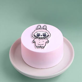 Labubu Doll Pastel Bento Cake