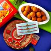 Besan Laddoo Rakhi Thali