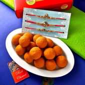 Besan Laddoo Trio Rakhi