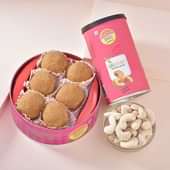 Besan Ladoo N Roasted Kaju