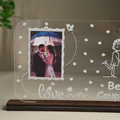 Bespoke Best Couple Acrylic Led Table Top