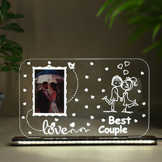Personalised Best Couple Acrylic Led Table Top