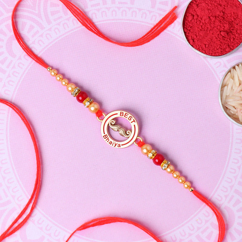 Moustache Design Rakhi For Best Bhaiya
