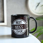 Best Boss Ever Black Mug