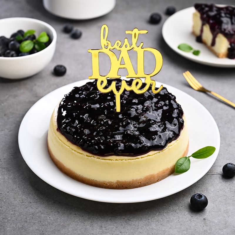 Best Dad Blueberry Cheesecake