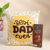 Best Dad Cushion With Cadbury Clebrations