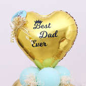 Surprise your dad with Golden and Green Balloons Bouquet