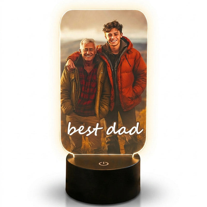 Best Dad Led Photo Lamp