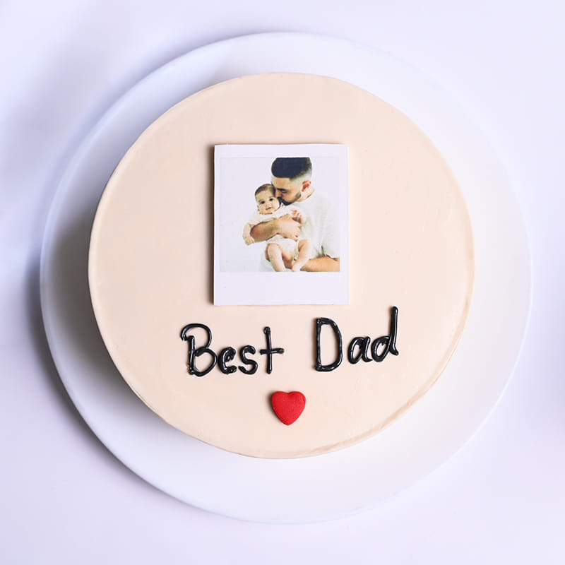 Best Dad Polaroid Cake
