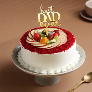 Best Dad Red Velvet Fruit Cake