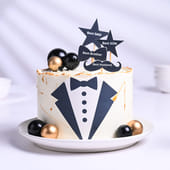 Best Dad Tuxedo Cake