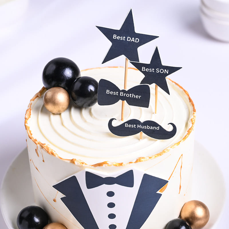Best Dad Tuxedo Cake