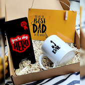 Best Dad Wall Hanging with Mobile Stand n Mug Hamper