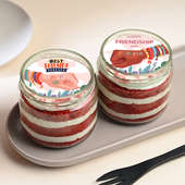 Best Friends Red Velvet Jar Cakes