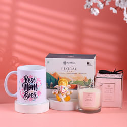 Best Mom Ever White Mug With Tea N Candle