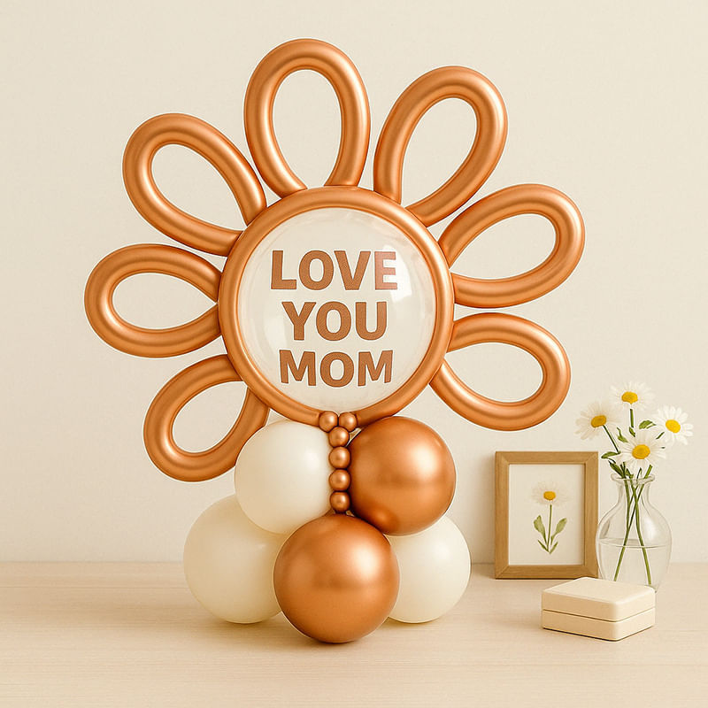 Best Mom Rose Gold Balloon Bouquet