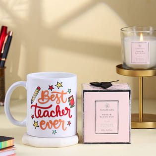 Best Teacher Ever Mug N Candle Combo