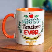 Best Teacher Ever Personalised Mug- Teacher day gift