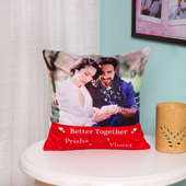 Better Together Personalised Printed Cushion - A Beautiful Gift for Wife on Birthday
