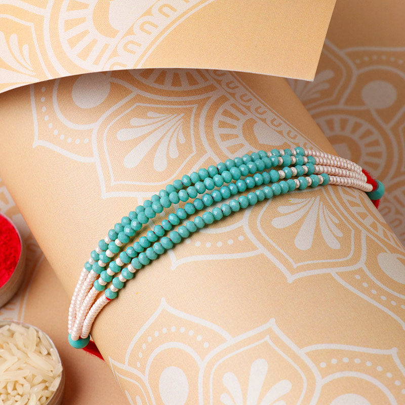 Vibrant Layered Beads Rakhi