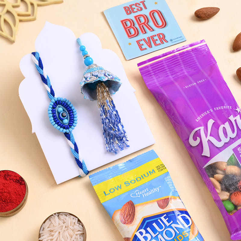 Evil Eye Bhai Bhabhi Rakhis With Nutty Treats